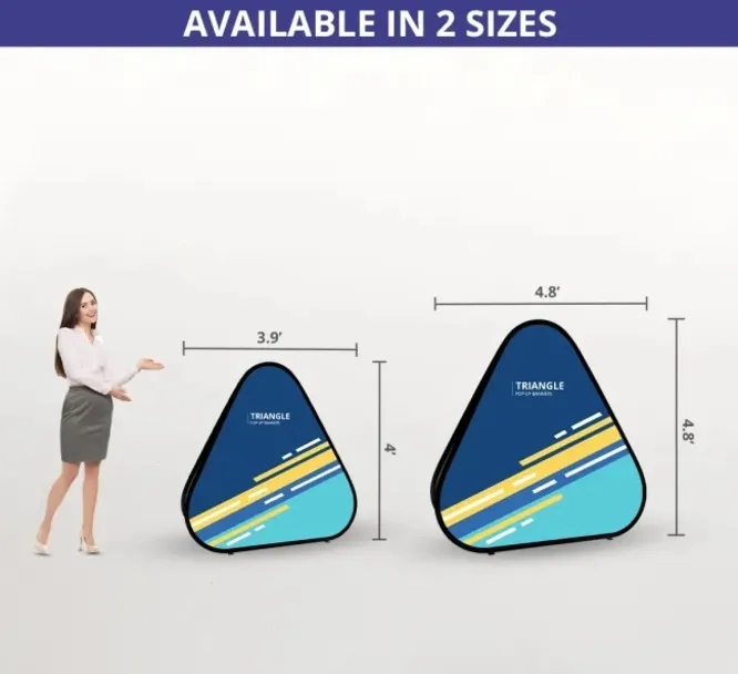 Triangle Pop Up Banner (4.76 Ft x 4.84 Ft) 4