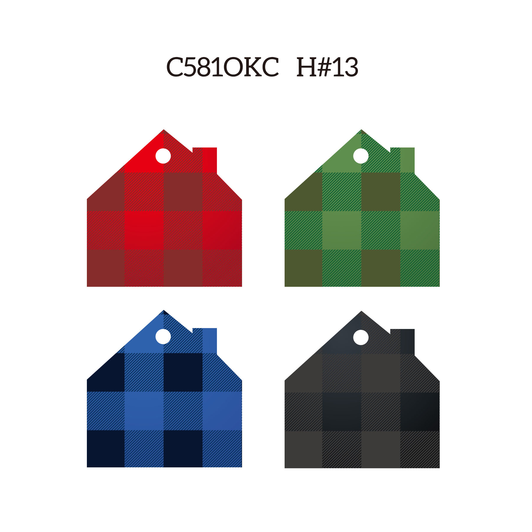 Free Shipping Full Color Christmas Key Chain - House 26