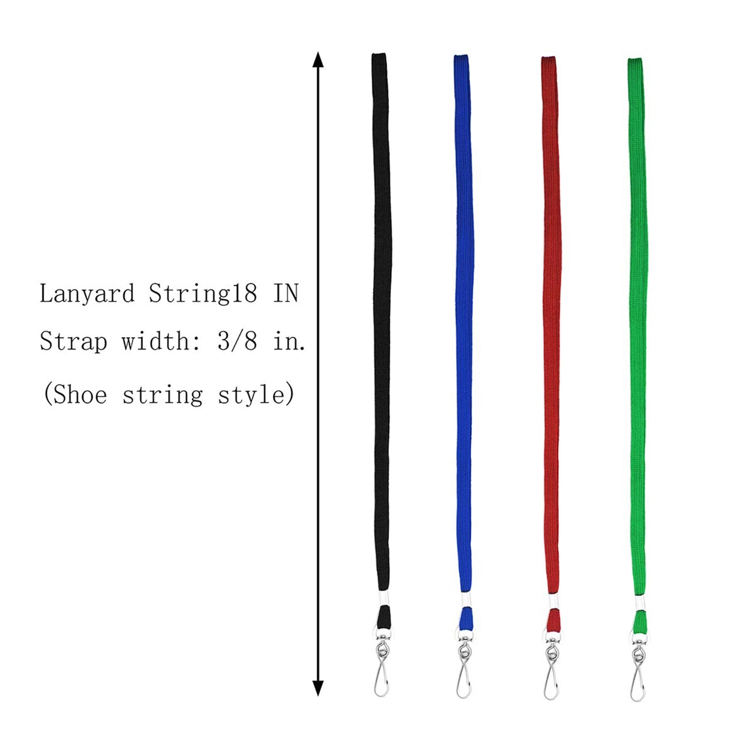 Polyester Shoe String Lanyard W/ Breakaway & Thumb Hook 2