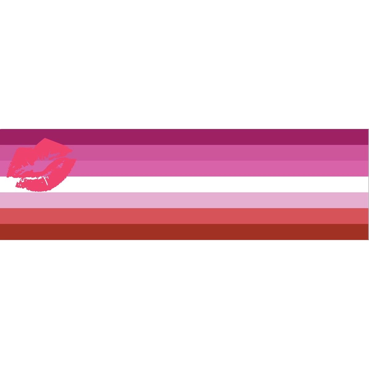 Lipstick Lesbian Window Decals 3" x 10" 2