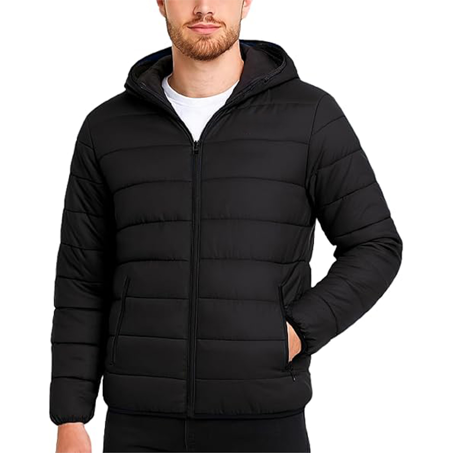 Warm Hooded Quilted Down Jacket 12