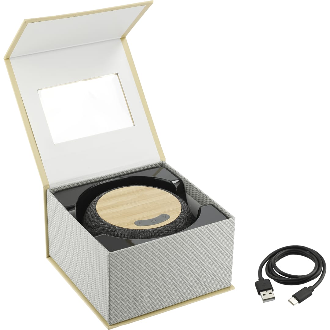Garm Fabric & Bamboo Speaker with Wireless Chargin 29