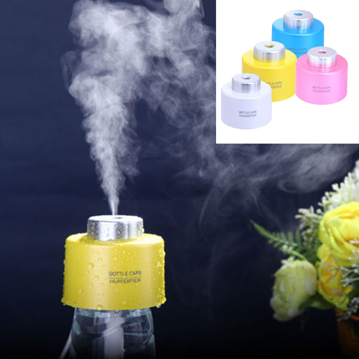 iBank ® Portable Bottle Cap Air Humidifier with USB Cable 2