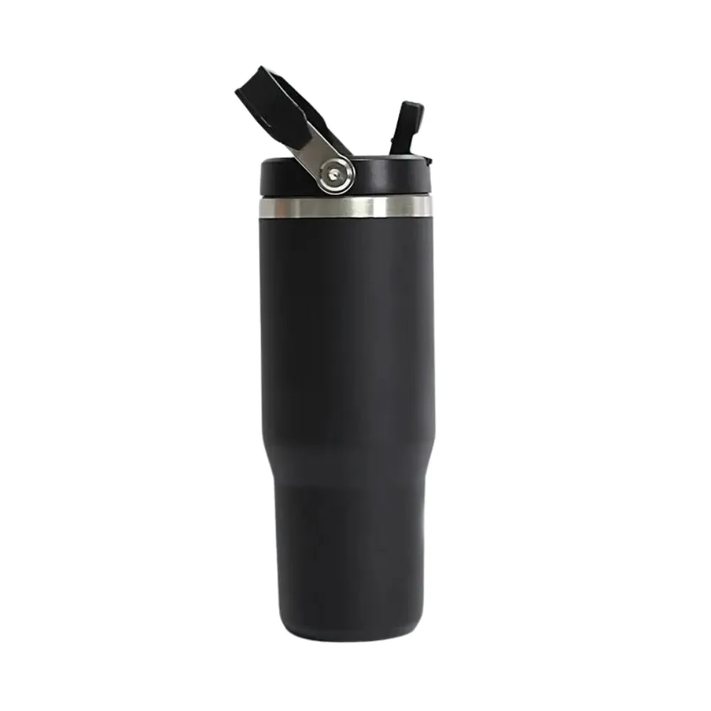 30oz. Insulated Tumber with Handle and Flip Straw 1