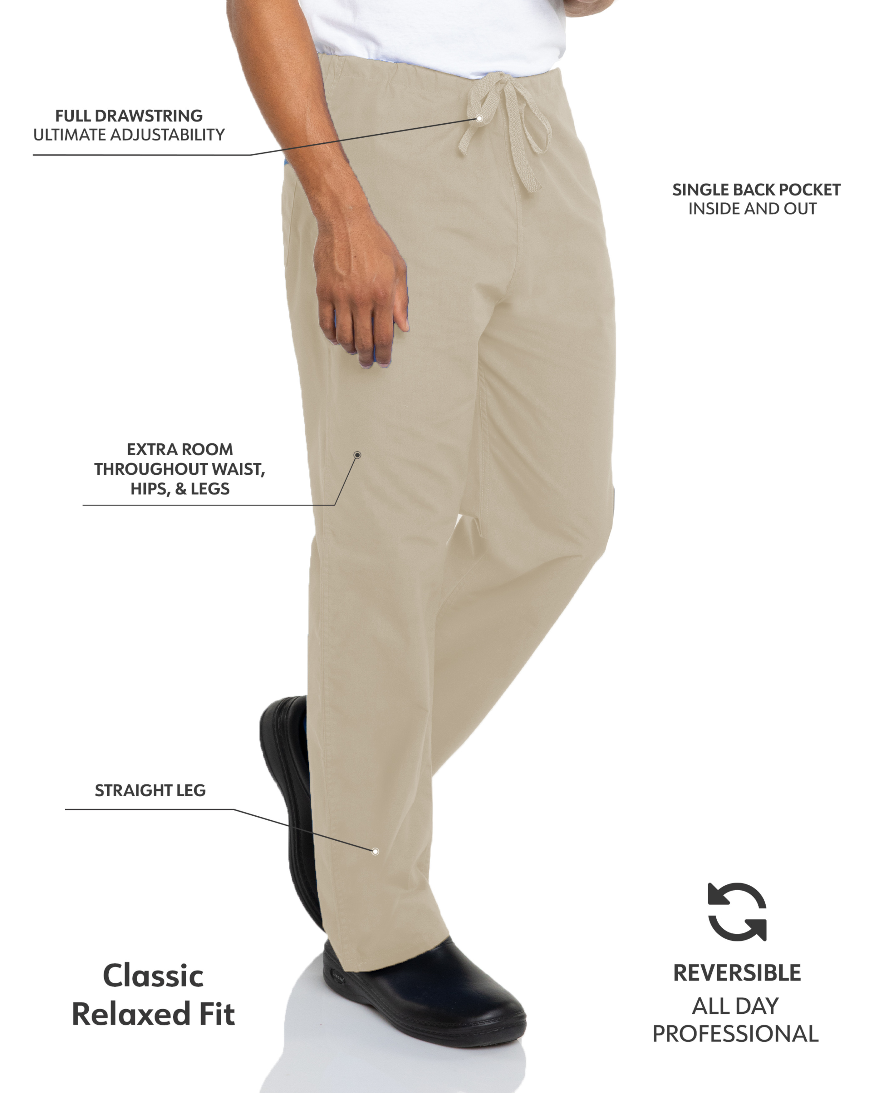 Landau - Essentials - Unisex One-Pocket Reversible High-Rise Waist Pant 15