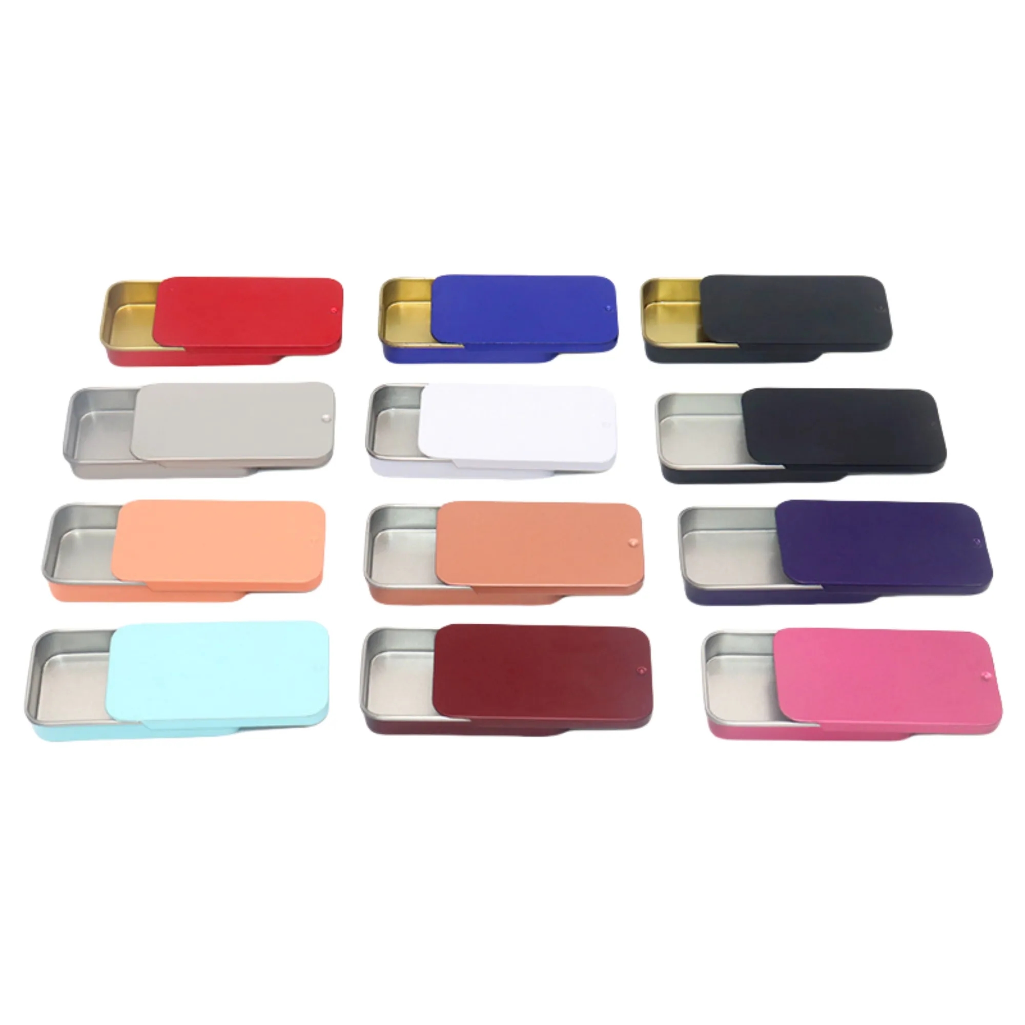 Color Tinplate Sliding Lid Storage Box 4
