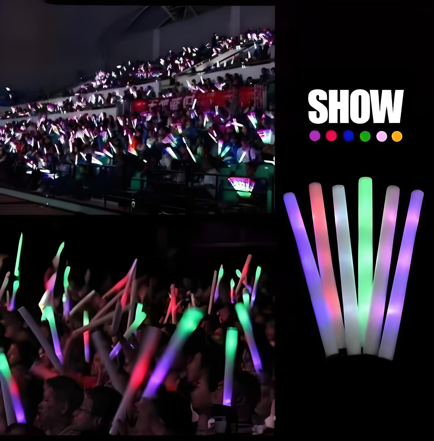 Foam Vibrant Led Glow Sticks 9