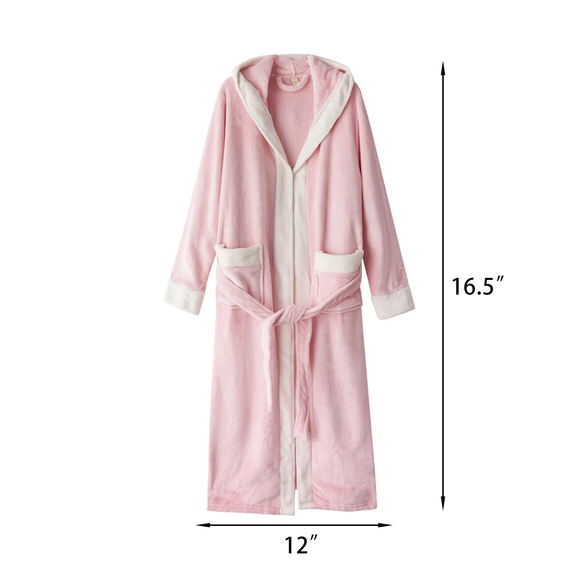 MOQ50 Flannel Hooded Bathrobe 3