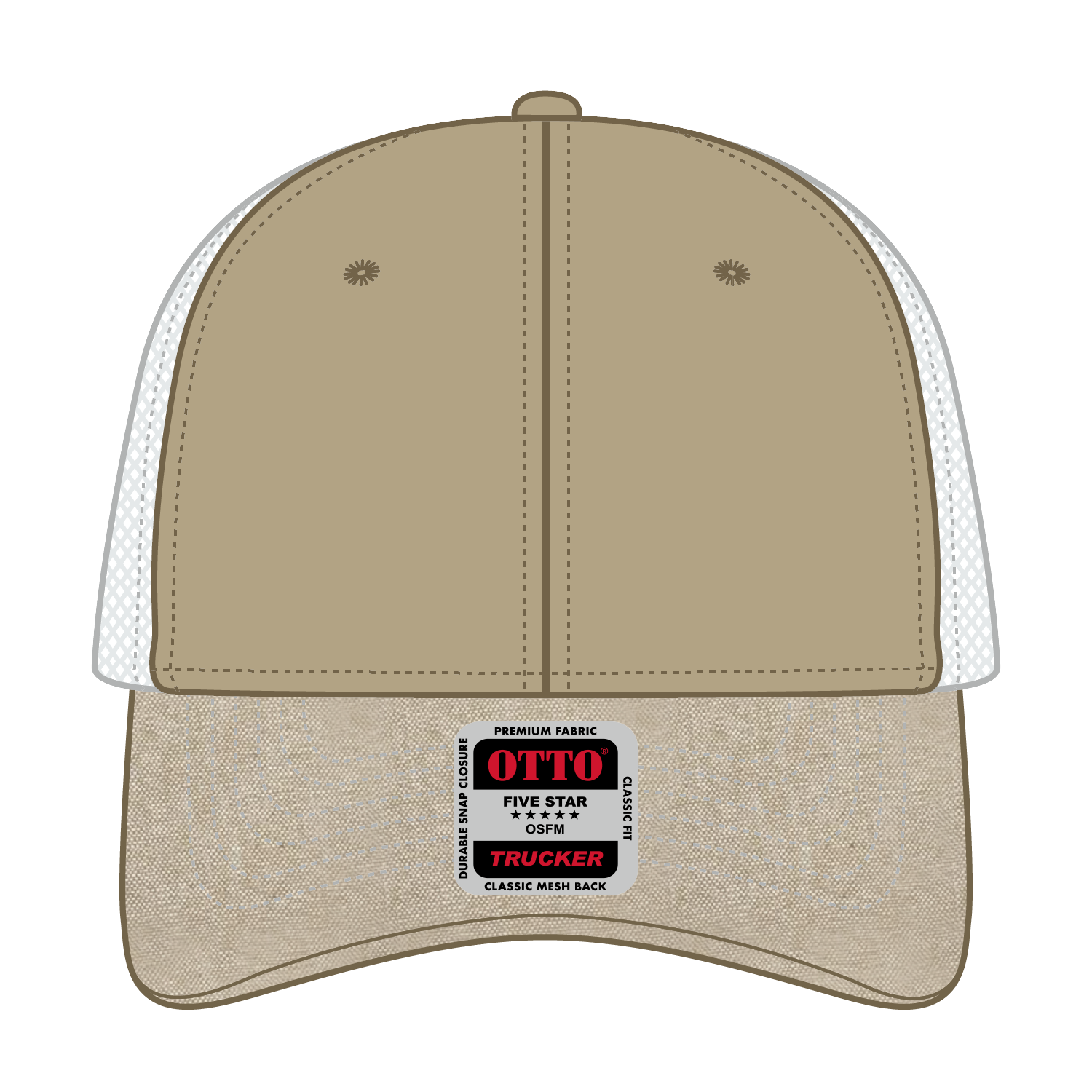 OTTO CAP® 6 Panel Low Profile Mesh Back Trucker Hat 71