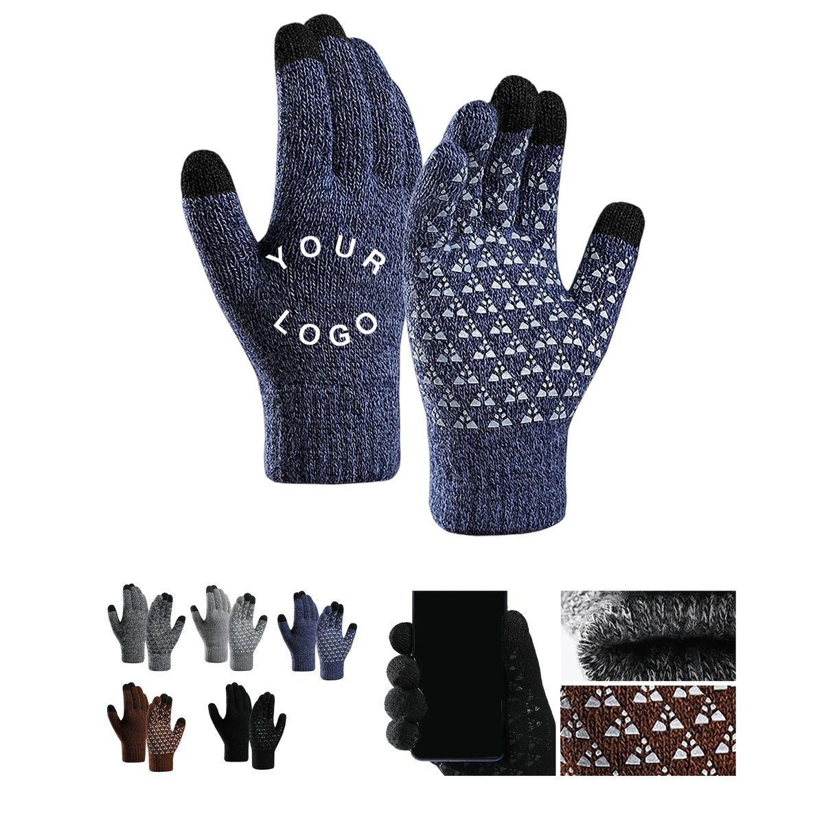 Acrylic Gloves with Screen Friendly Fingertips 4