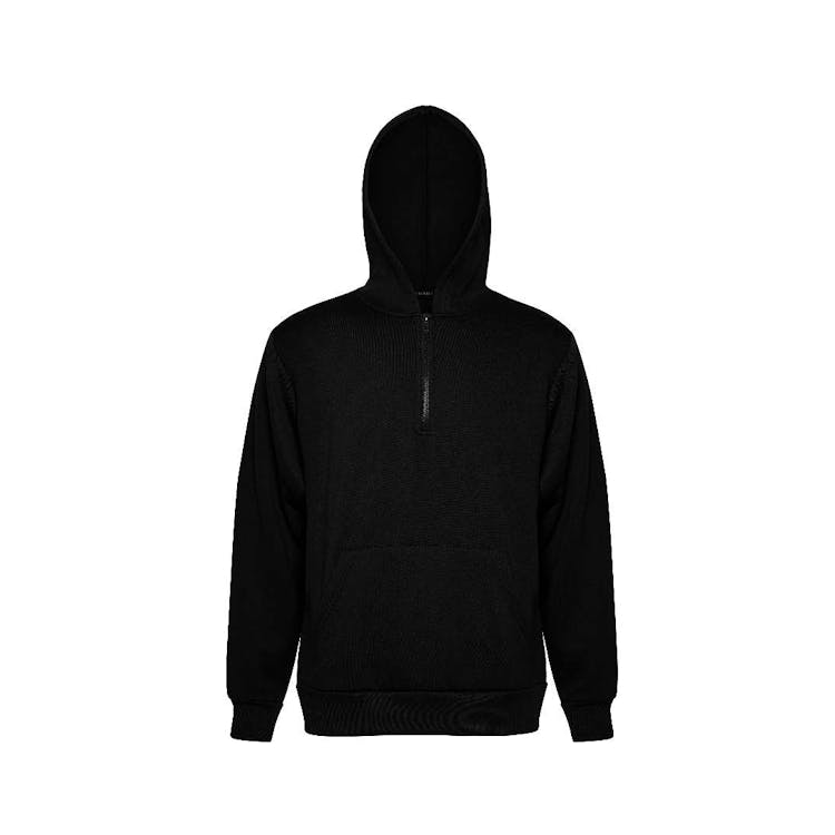 Men's Fleece Quarter Zip Pullovers - Size Medium Black, custom hoodie or sweatshirt with logo imprint 2