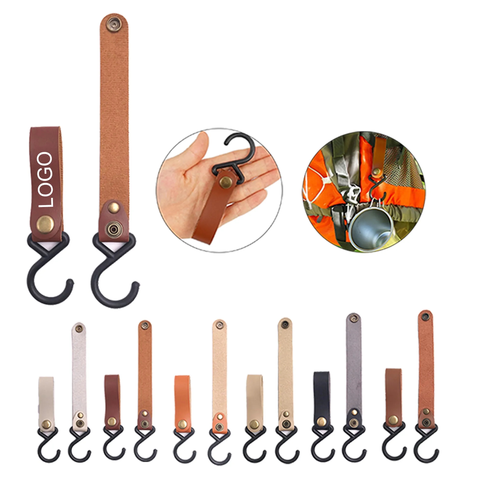 Portable Leather Camping Hook 6