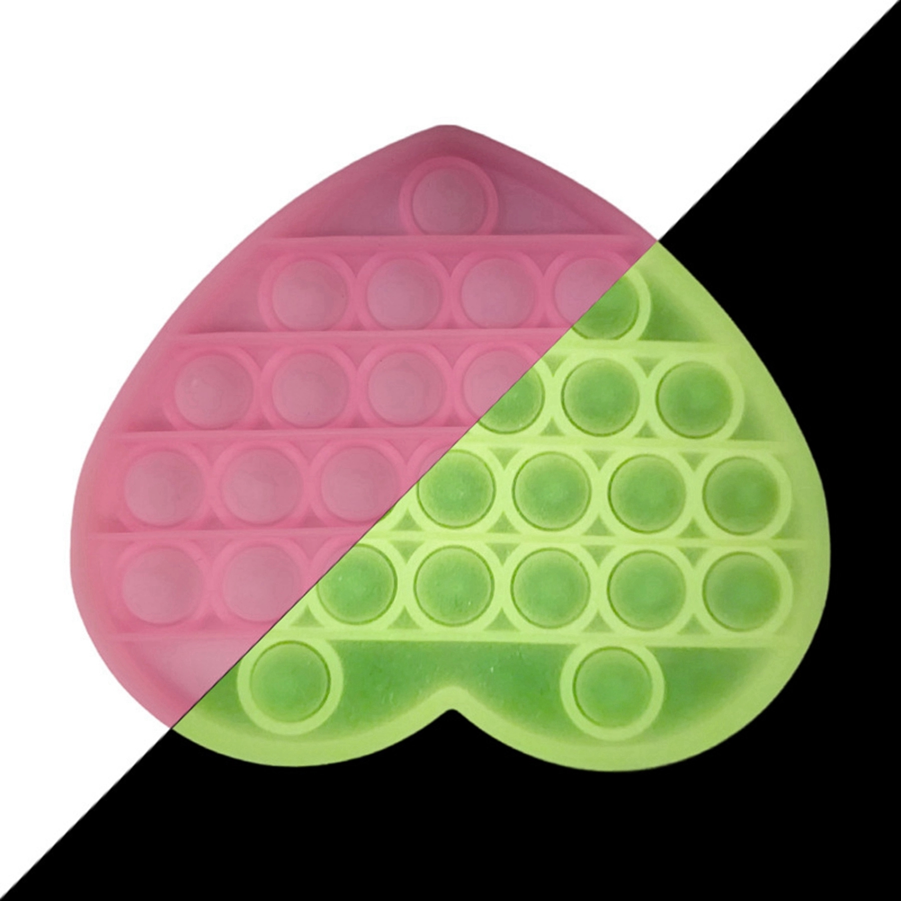 Heart Shape Noctilucence Bubble Sensory Fidget Toy 7