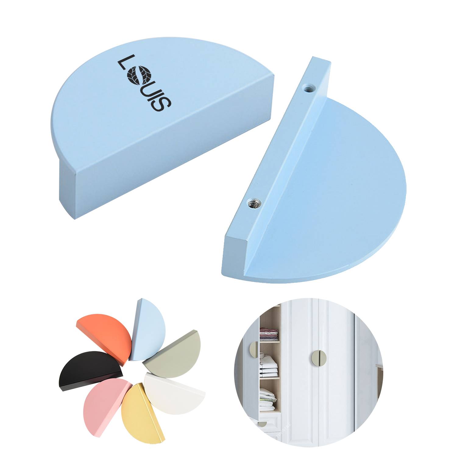 Aluminum Alloy Semi-Circle Cabinet Pull Handle 1