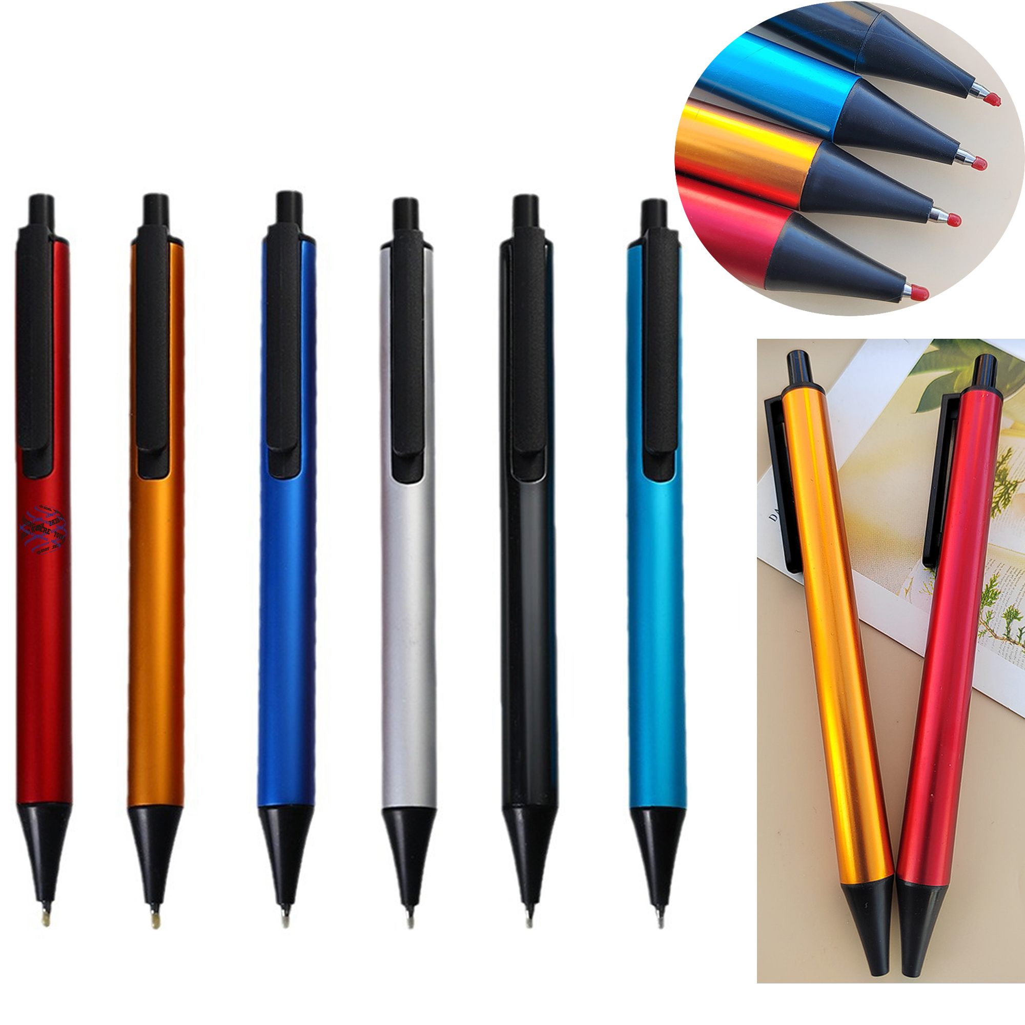 MOQ100 Biodegradable Ballpoint Pen Customizable Logo 1