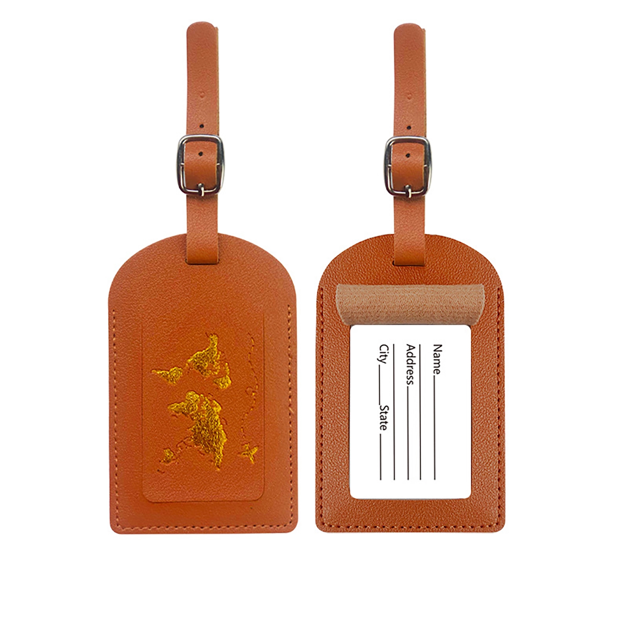 MOQ 100pcs PU Leather Passport Cover Luggage Tag Set 7