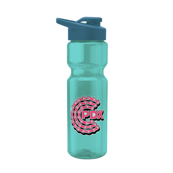 Blazer 28oz Transparent Bike Bottle w/Drink-thru Lid 1683