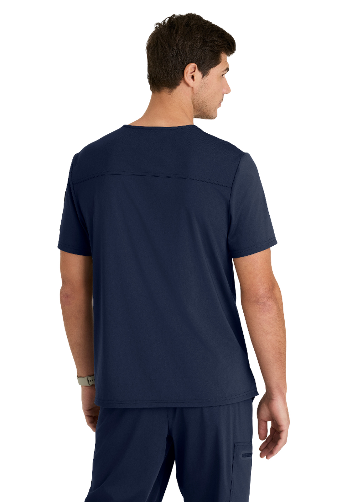 Grey's Anatomy Knit Stretch - Men's Two-Pocket V-Neck Clarity Scrub Top 10