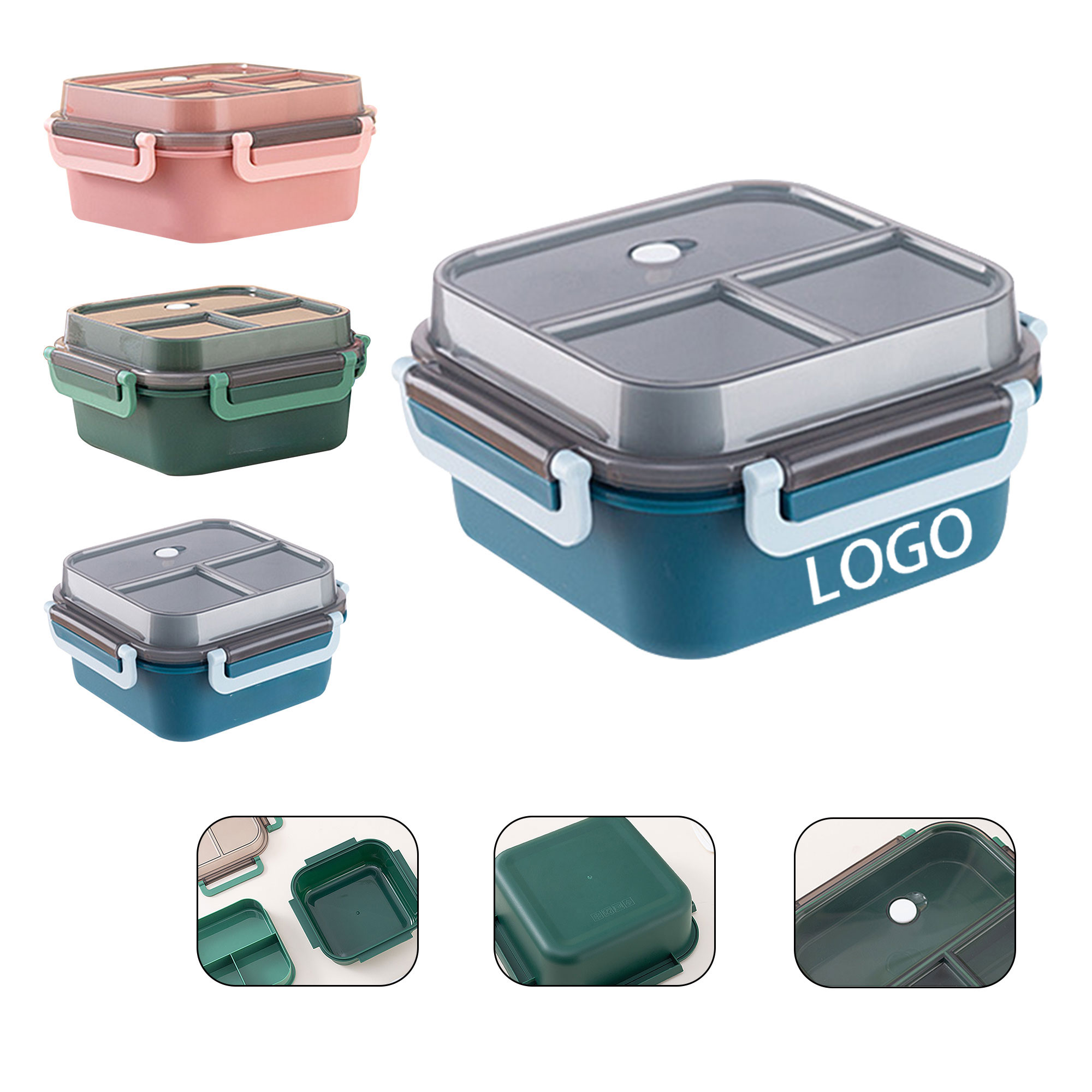 Double - Layer Square Plastic Lunch Box 2