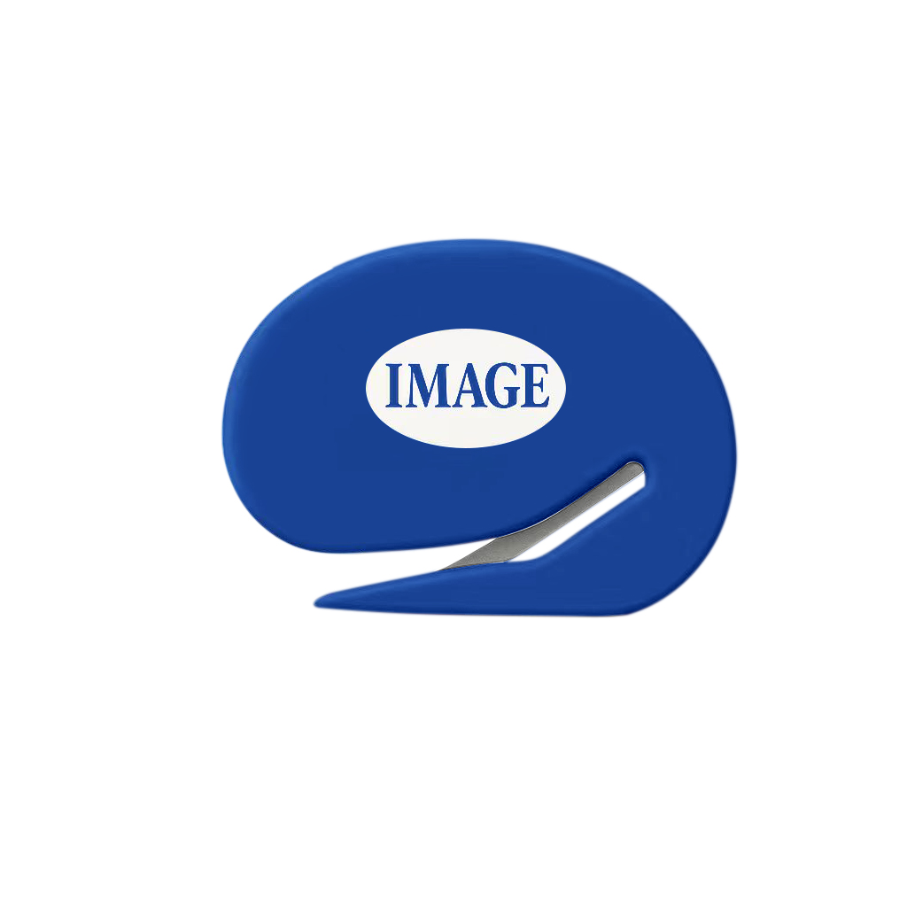 Plastic Letter Opener with Steel Blade Oval Shape 1