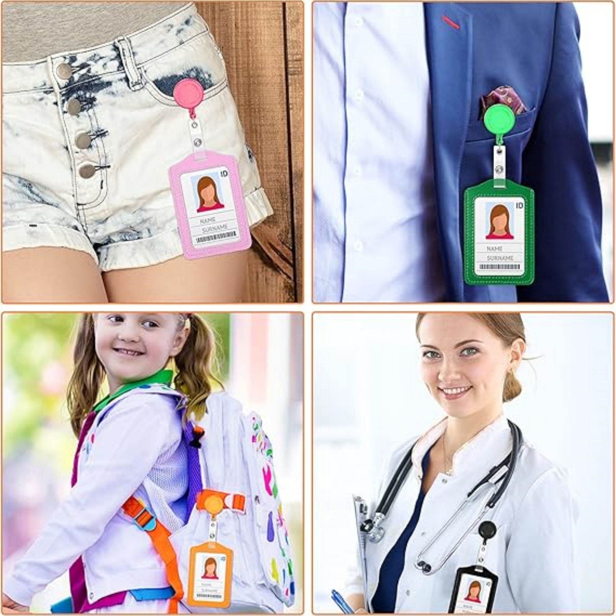 Multi-Color Name Badge Holder 3