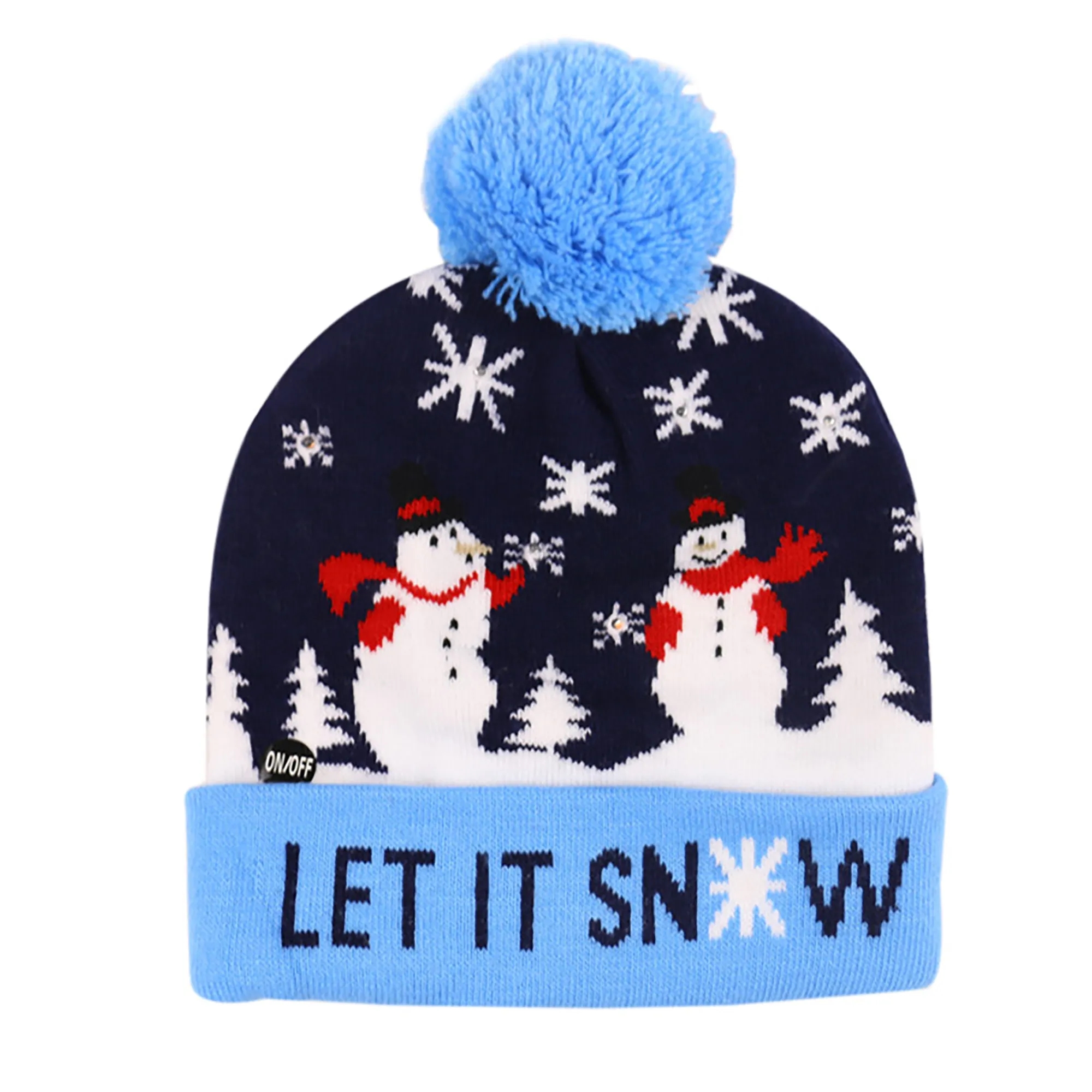 LED Light-up Christmas Knitted Hat MOQ 10pcs 4