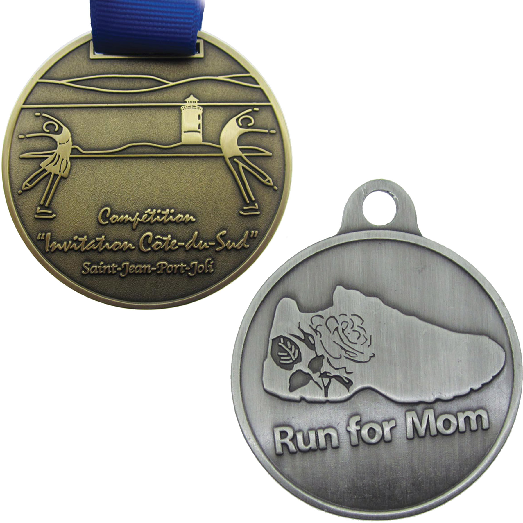 Diestruck Antiqued Medals: 2" DIA 1