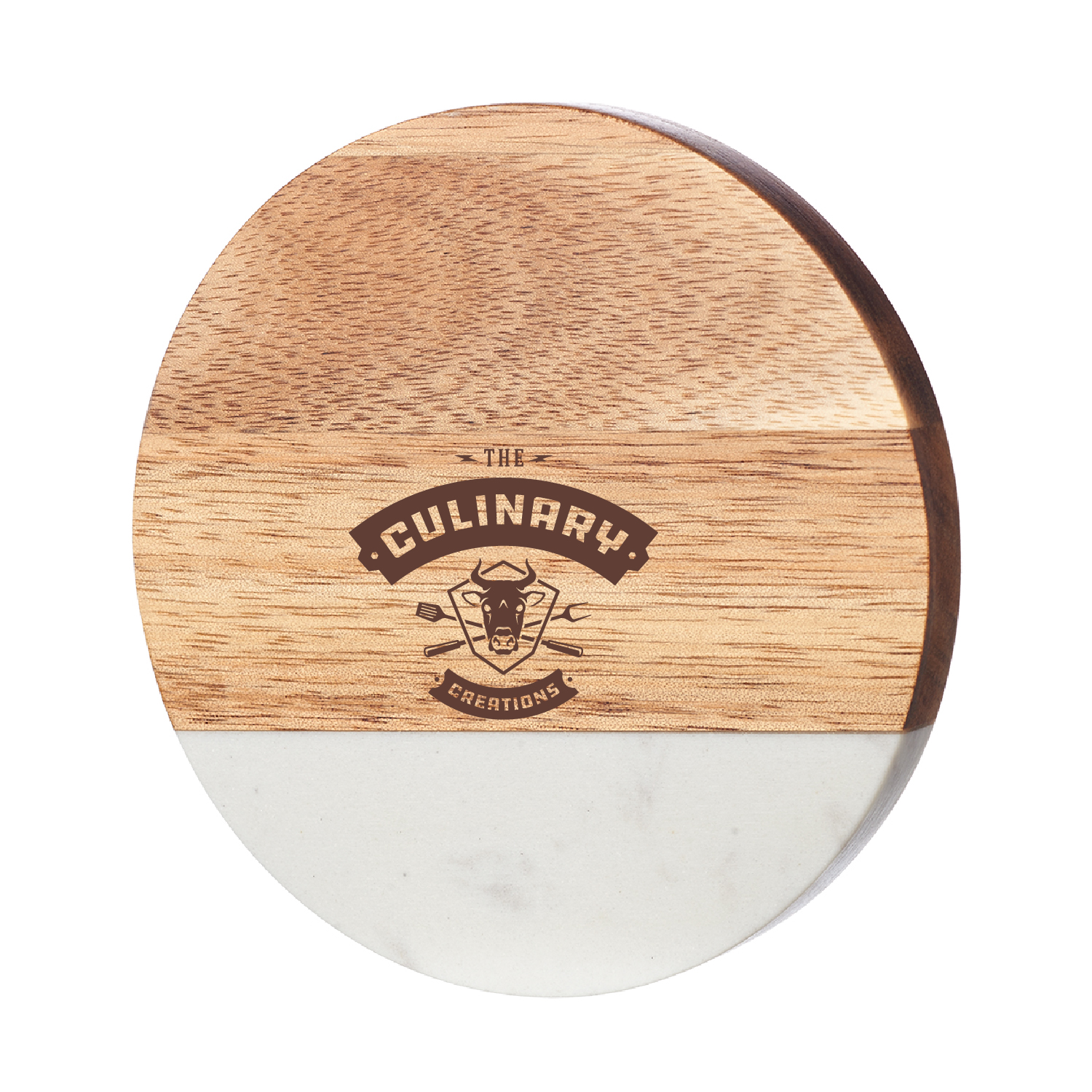Natural Beauty Marble and Wood Coaster (1 Color Imprint) 1