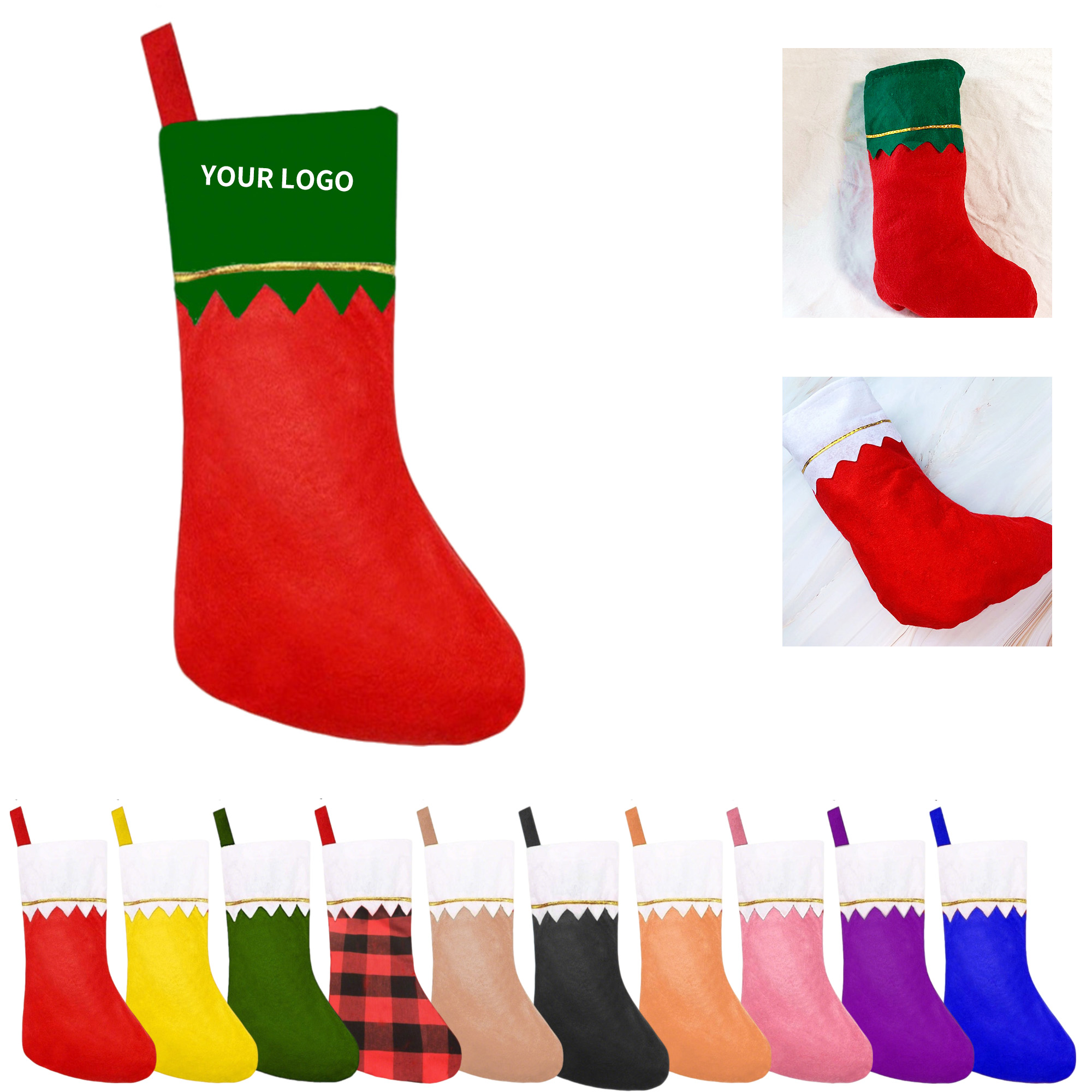 Non Woven Holiday Stocking Gift Holder 14" 2