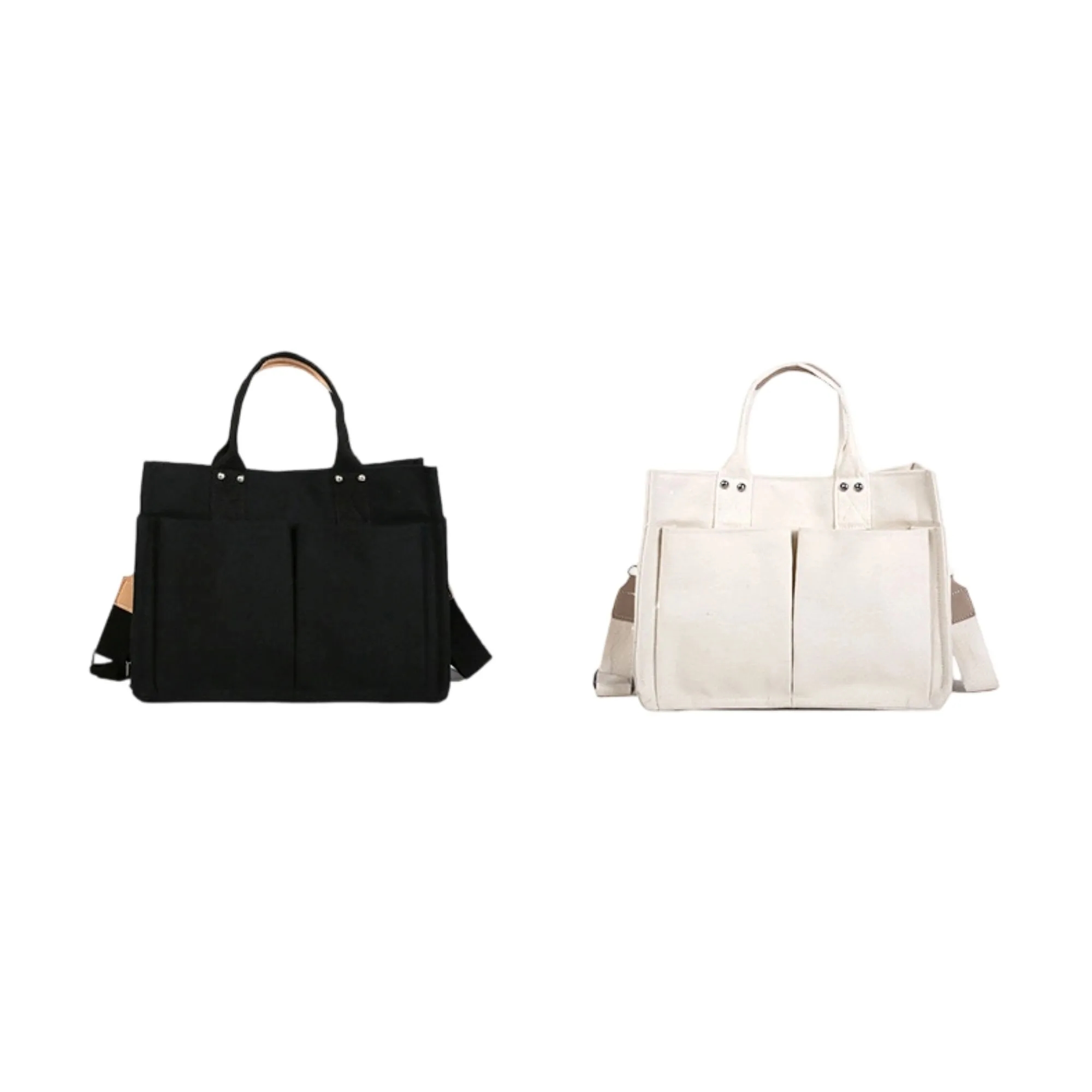 Large Capacity Multi Pocket Canvas Shoulder Bag 5