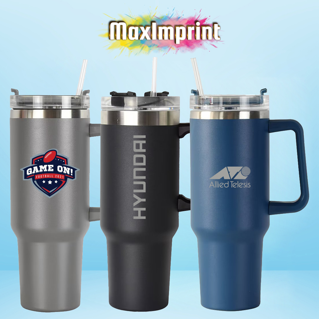 MaxImprint 40oz Stainless Steel Tumbler Full Wrap Full Color Imprint Included 34