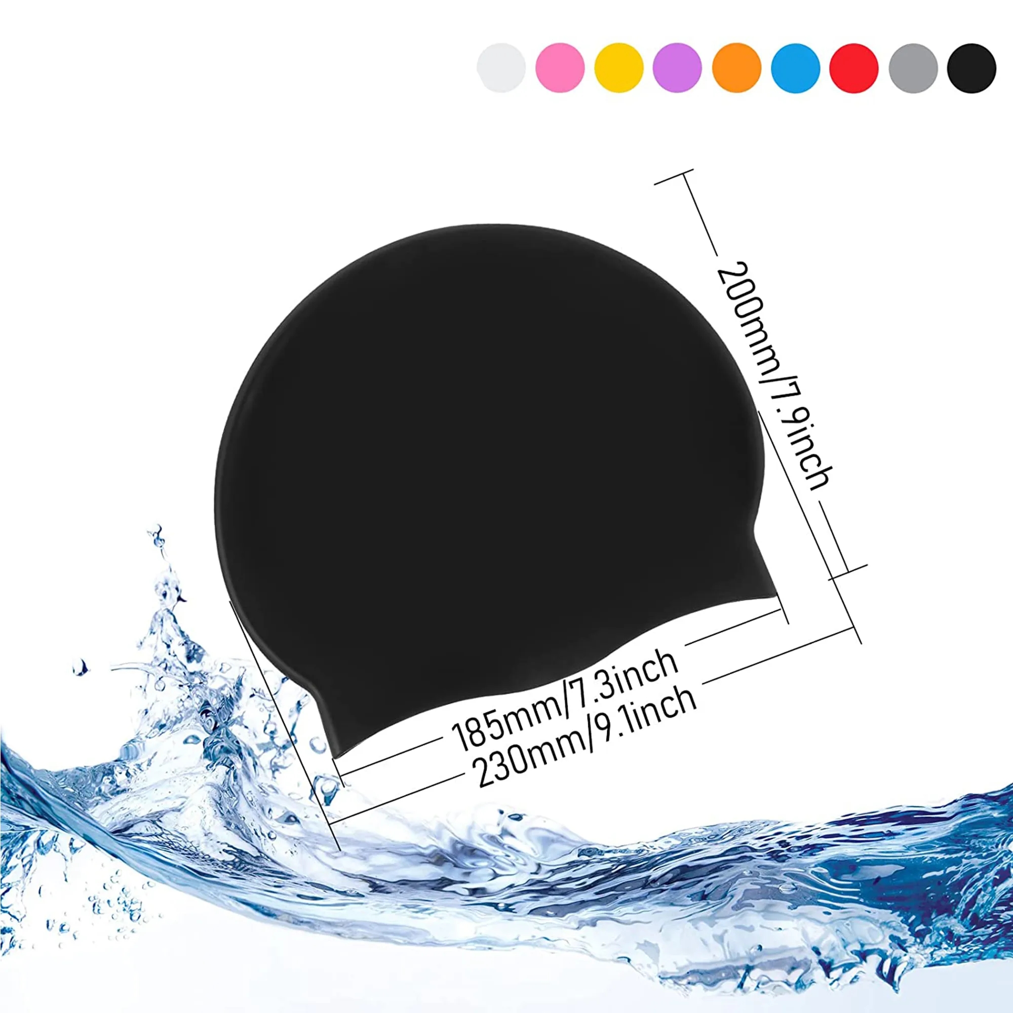 Unisex Silicone Swim Cap MOQ 50 PCS 2