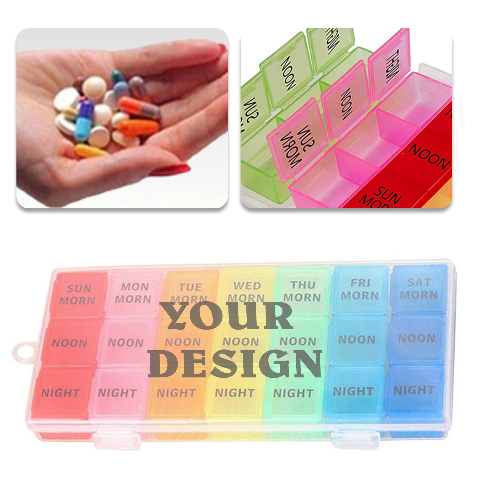 Rainbow Color Medicine Container 2