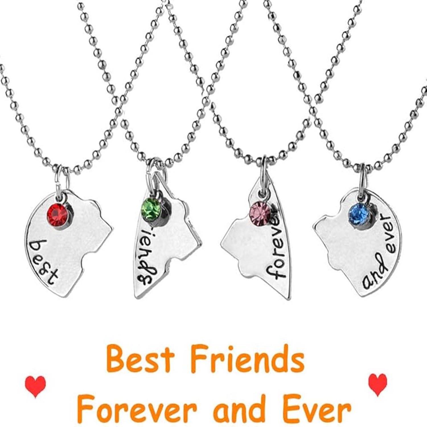 Heart Charm Pendant Set Friendship Necklace 3