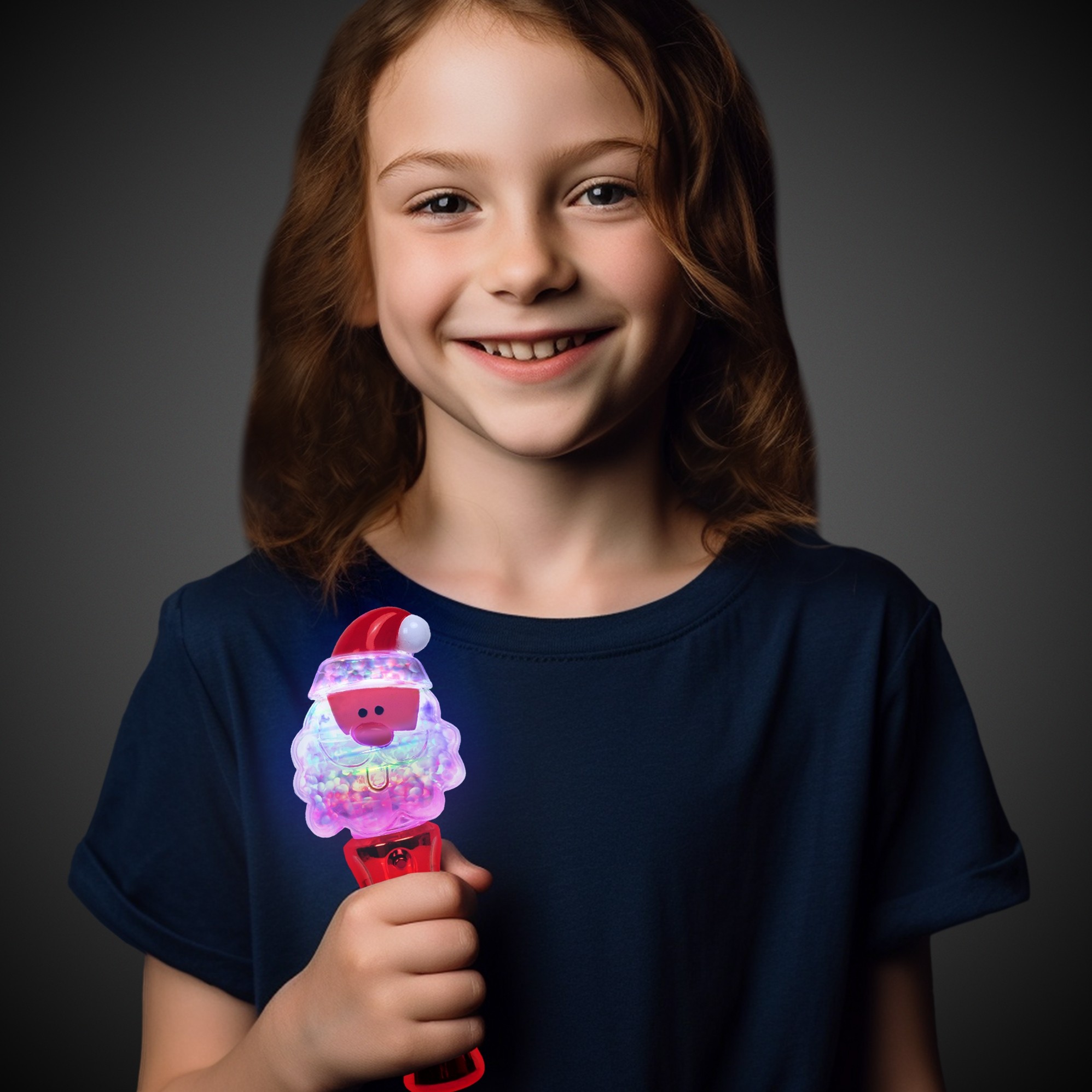 LED Santa Spinner Wand - 7 1/2"