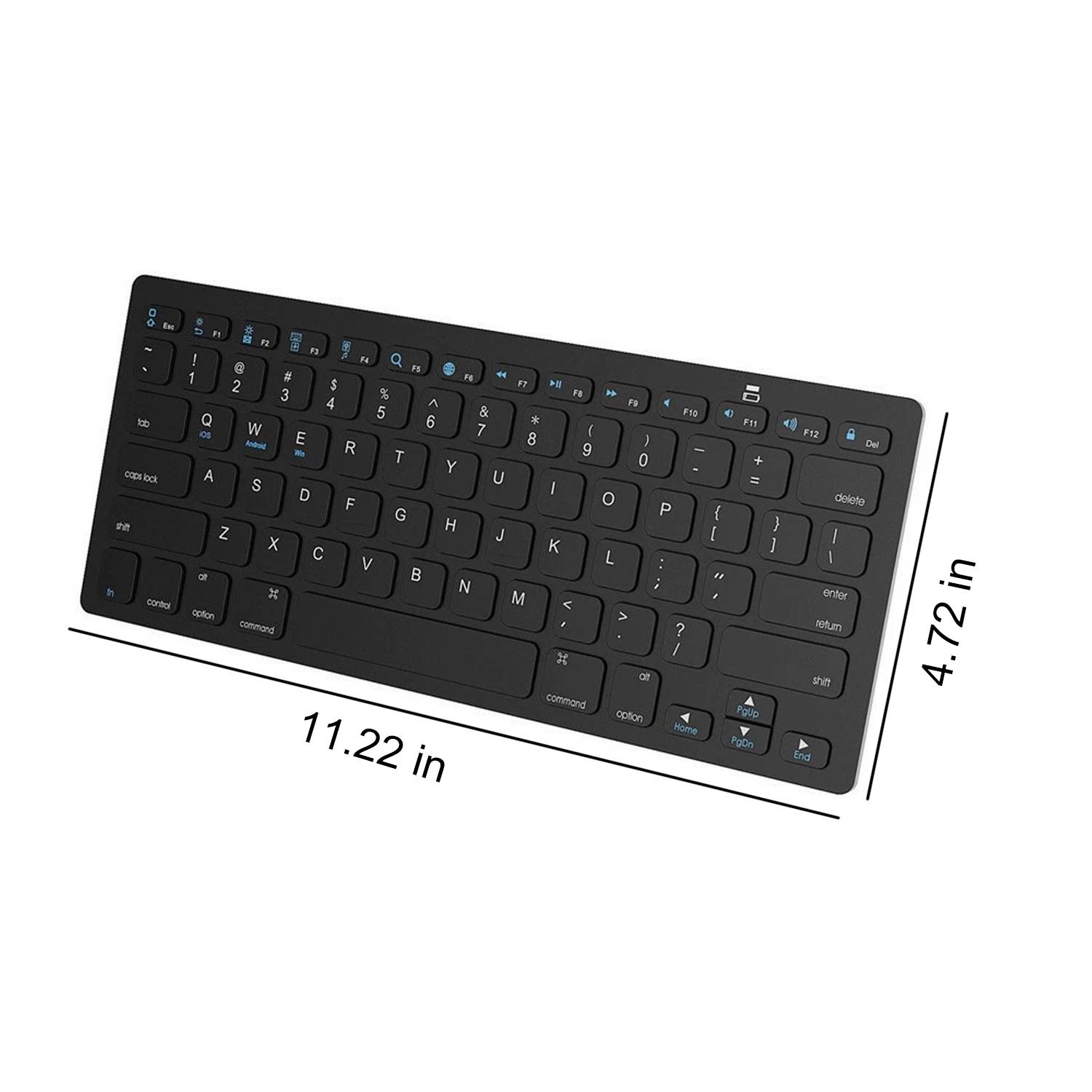 78-Key Slim Portable Bluetooth Keyboard 5