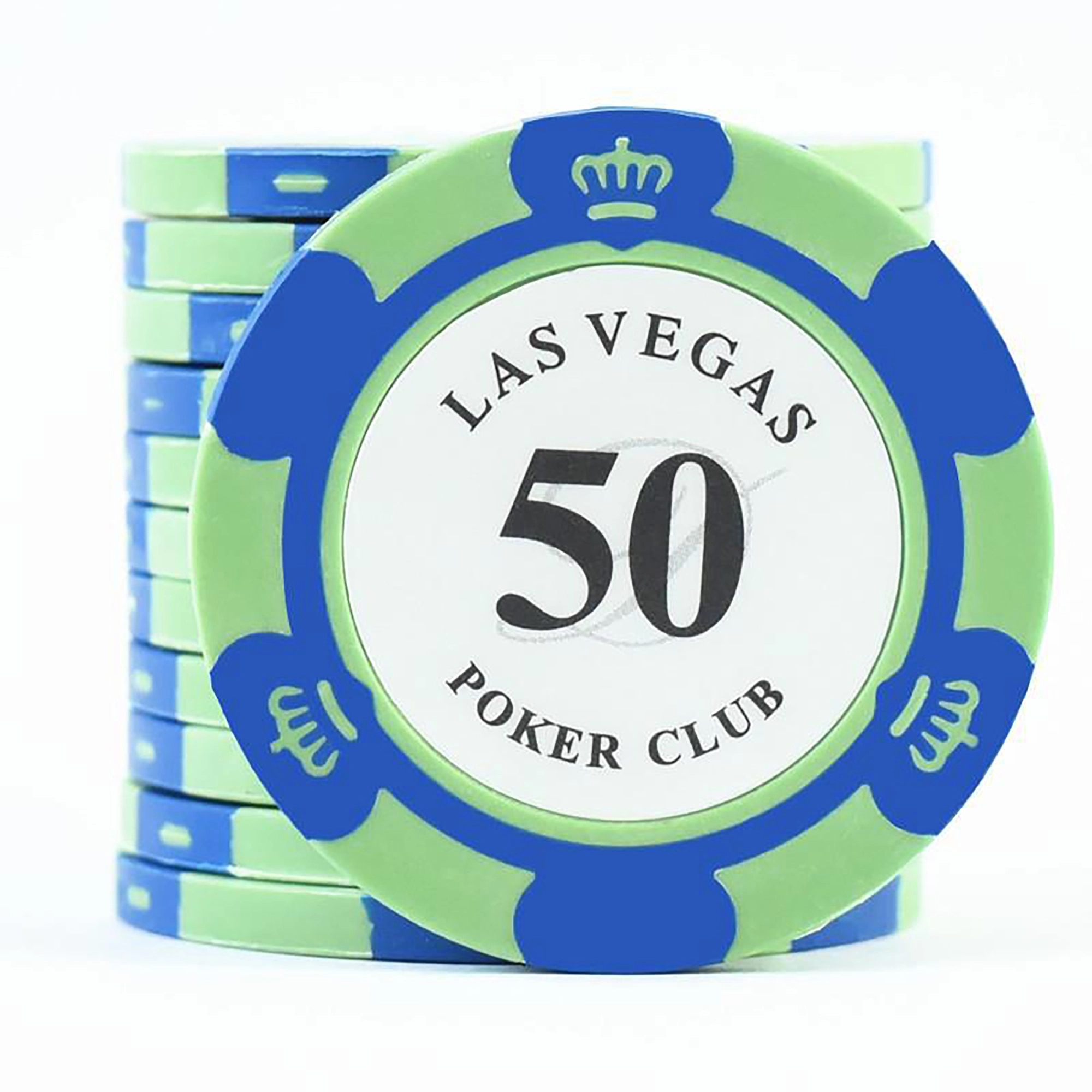 MOQ 50pcs 13.5g Professional Customized Clay Poker Chip 7