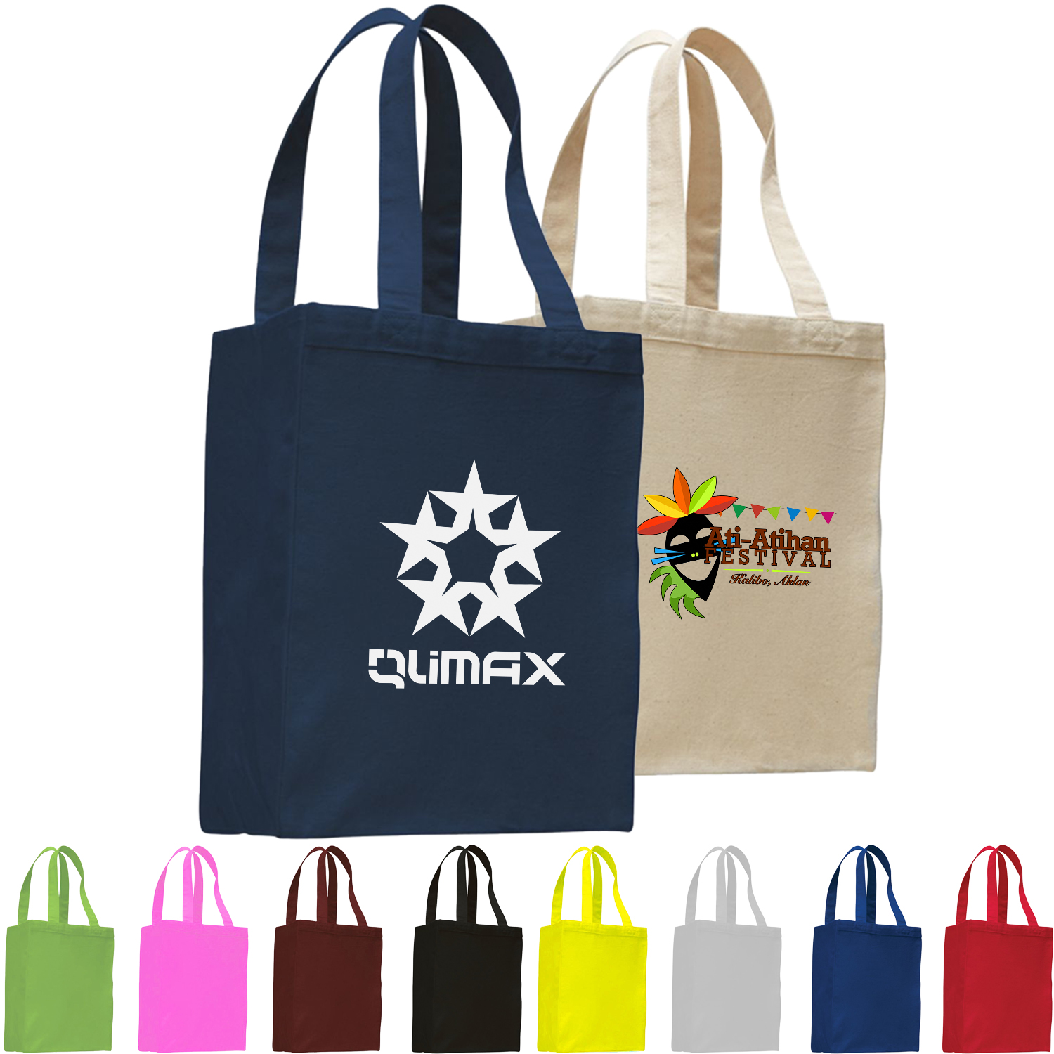 Cotton Canvas Gusset Shopping Tote Bag USA Decorated (10.5" x 14"), custom tote bag with logo imprint 6