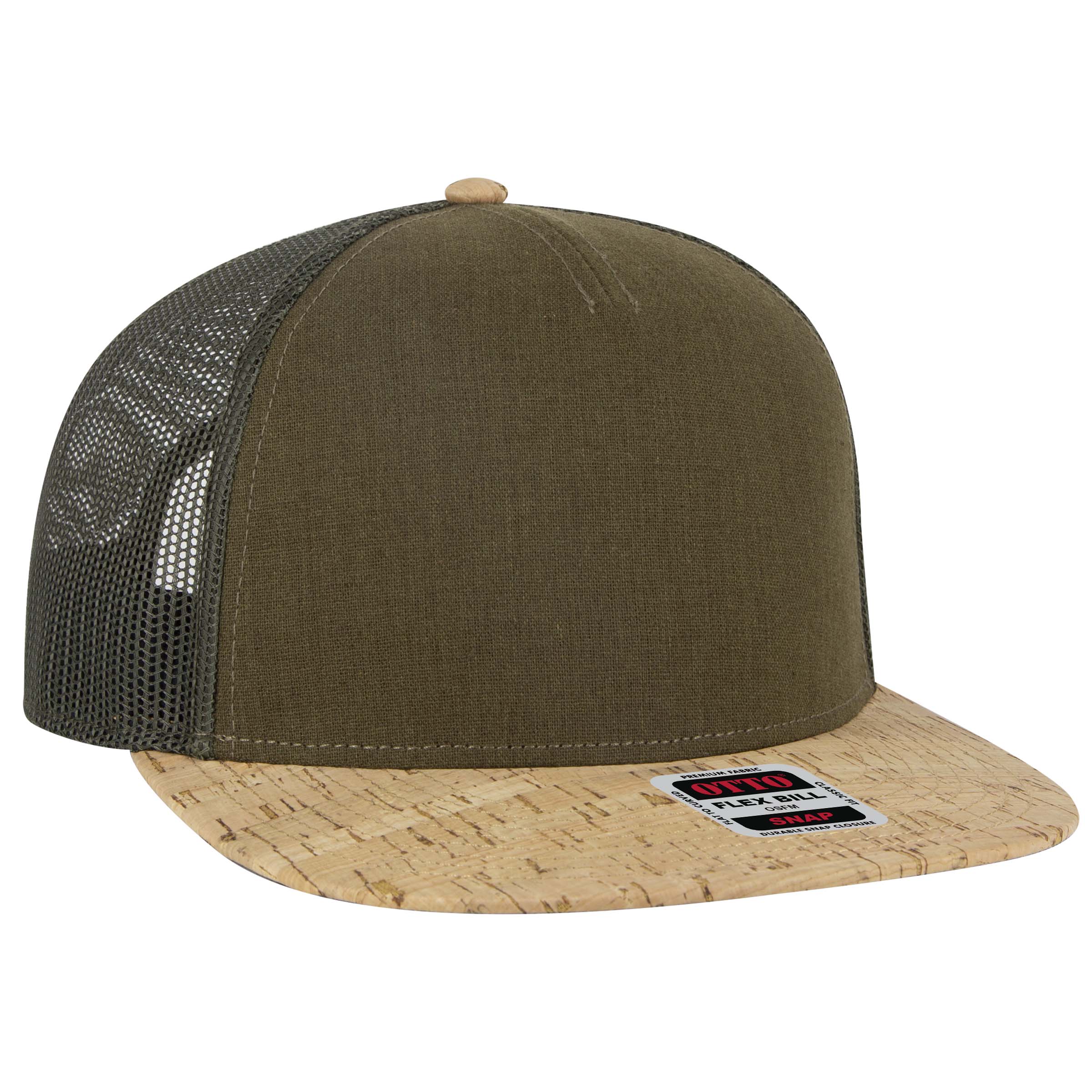 OTTO CAP® OTTO SNAP 5 Panel Pro Style Mesh Back Trucker Snapback Hat 12