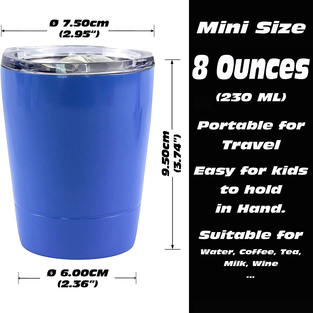 8 OZ Stainless Steel Milk Cup 2