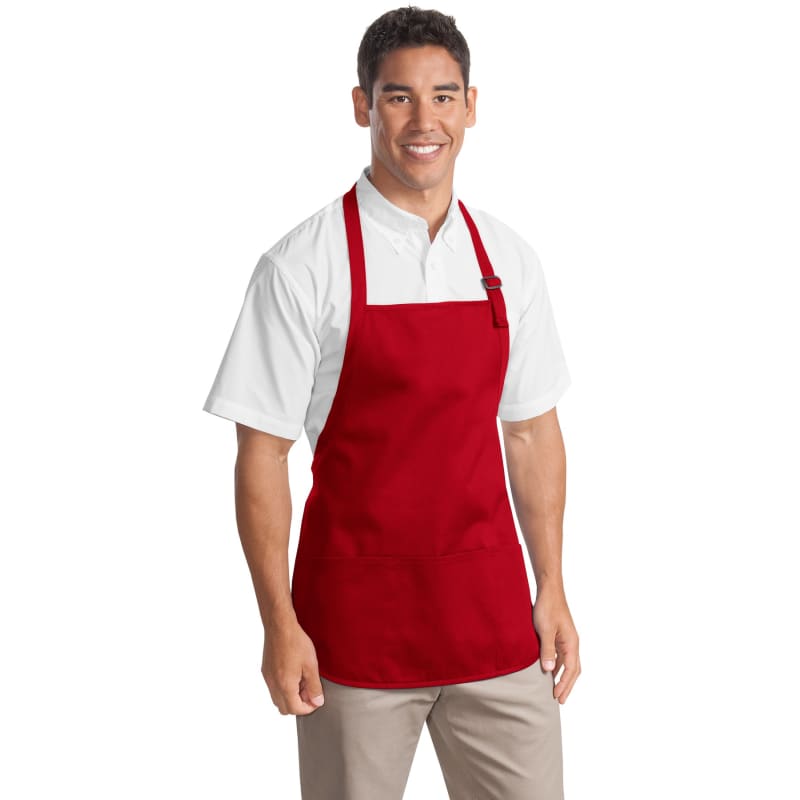 Port Authority Medium-Length Apron With Pouch Pockets. 7