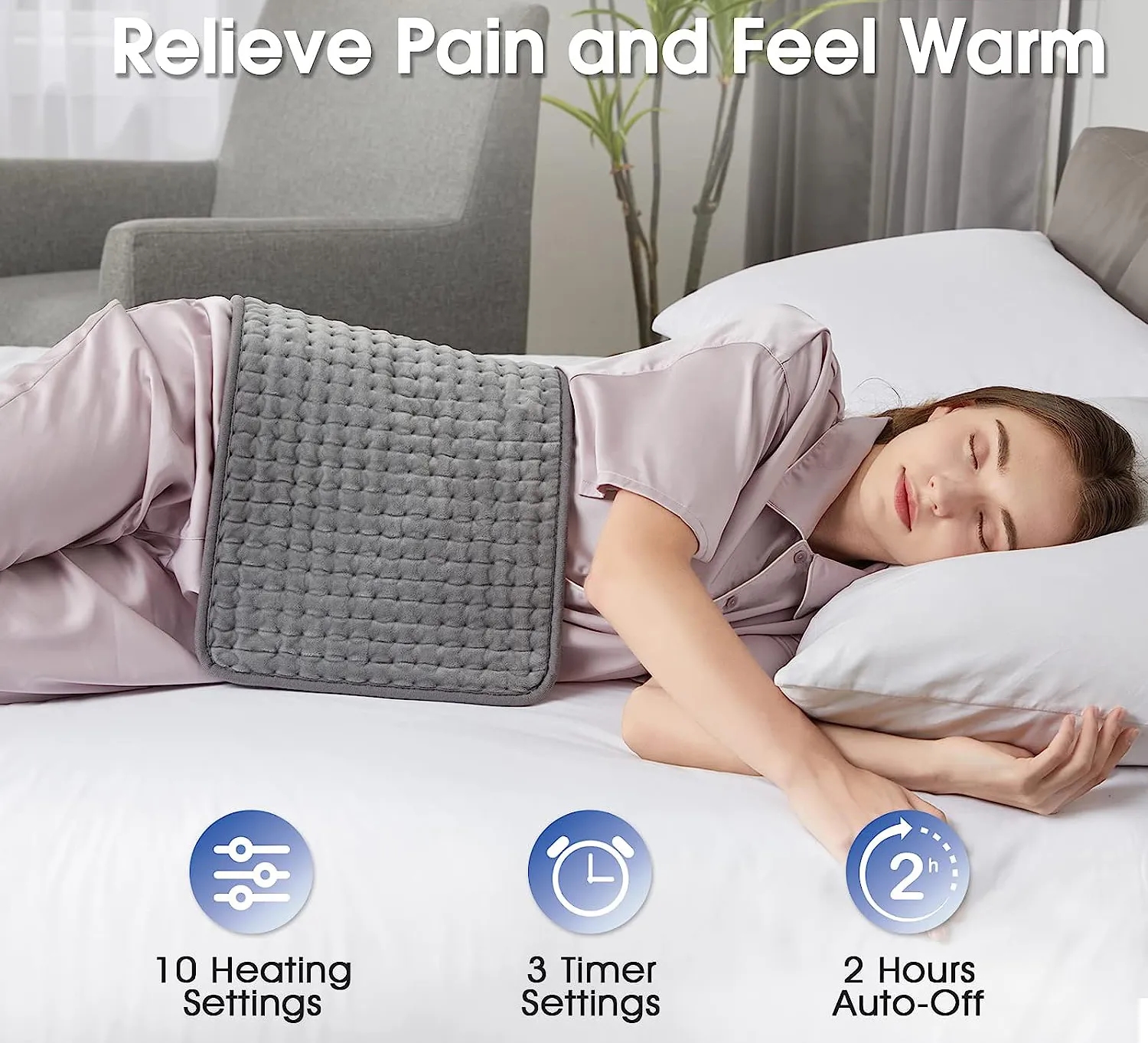 Heating Pad for Back Pain Relief with Auto Shut-Off 10