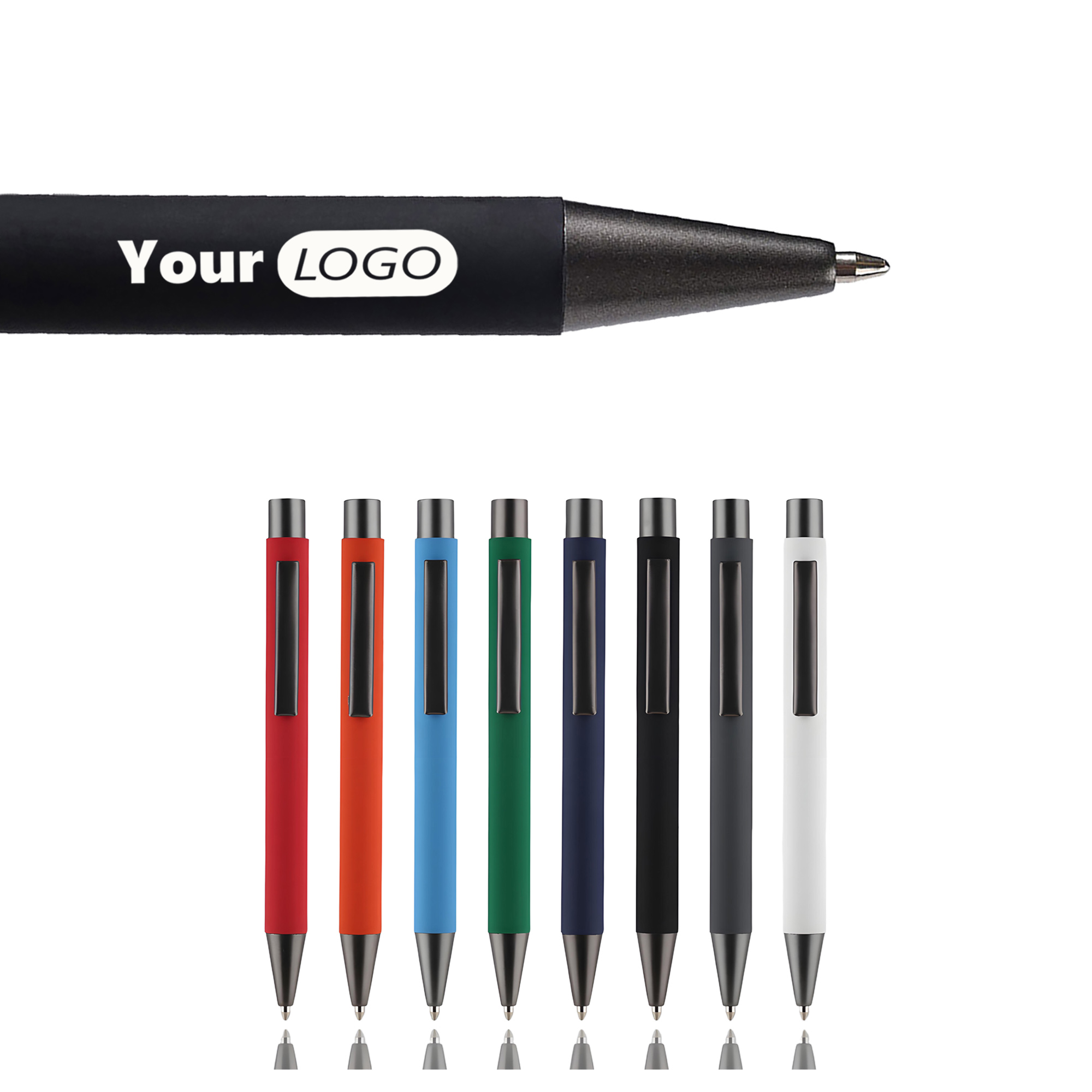 Stylish Aluminum Ballpoint Pen with Click Action 2
