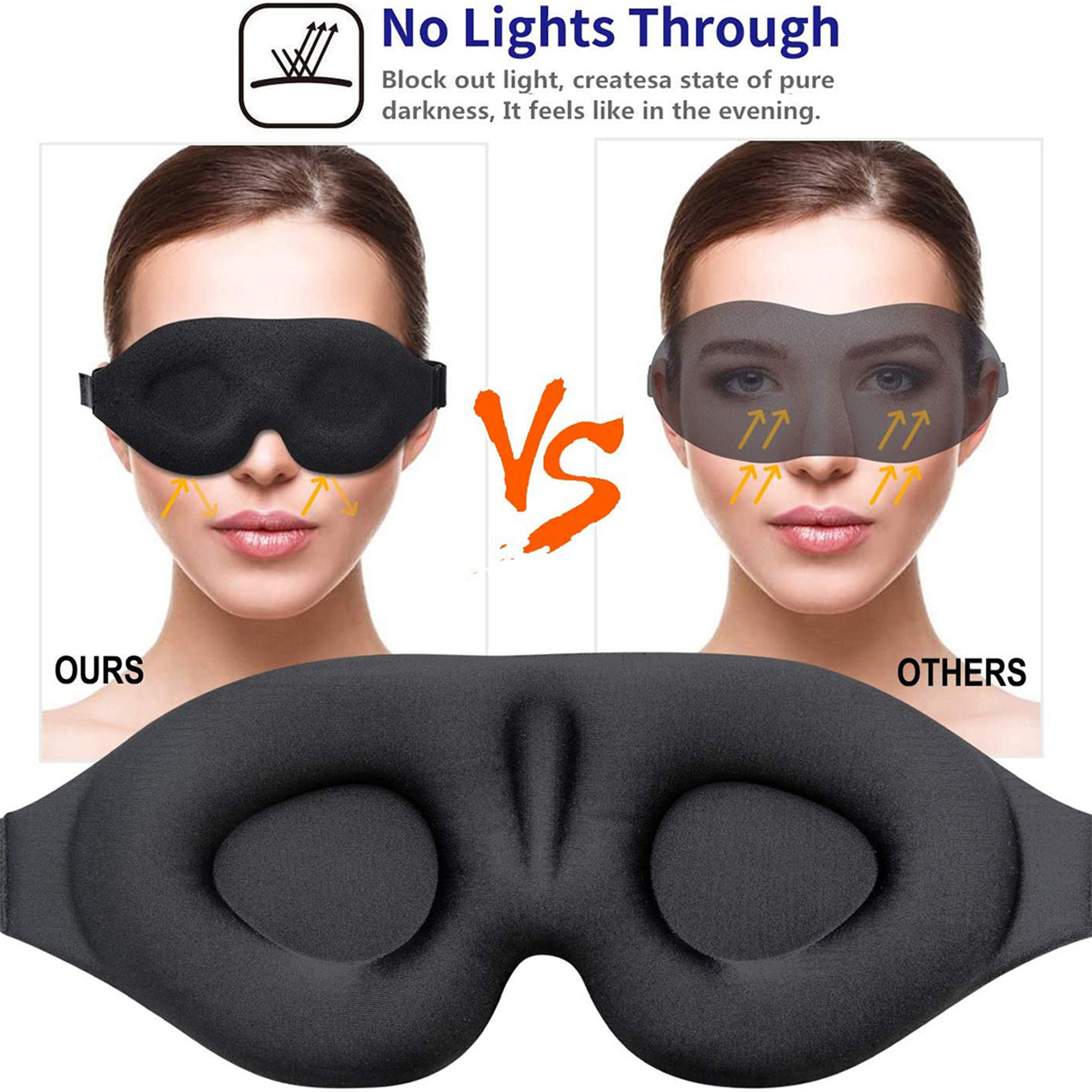 3D Contoured Sleep Mask - Memory Foam 4