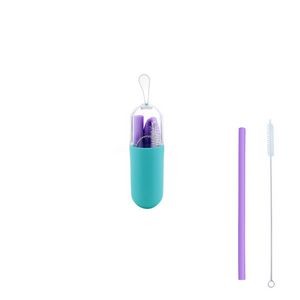 Compact Foldable Silicone Straw With Capsule Case 22