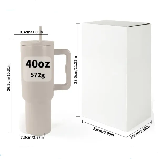 Travel Insulated 40oz Tumbler with Handle and Straw Lid 3