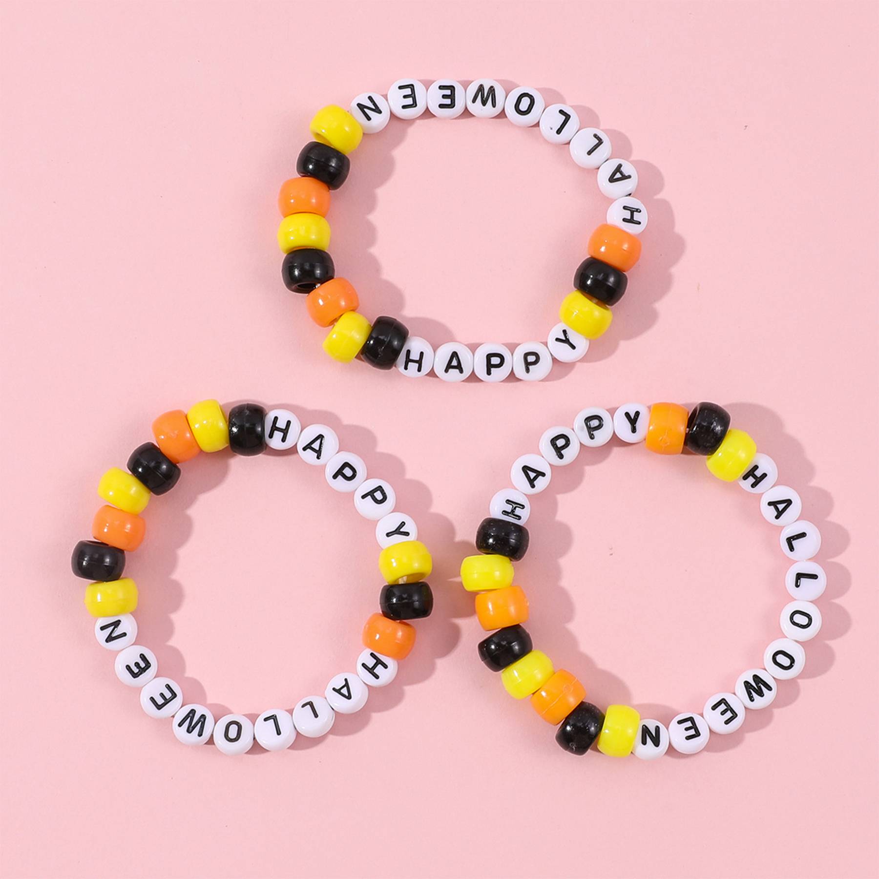 Acrylic Plastic Simple barrel letter bracelet 7
