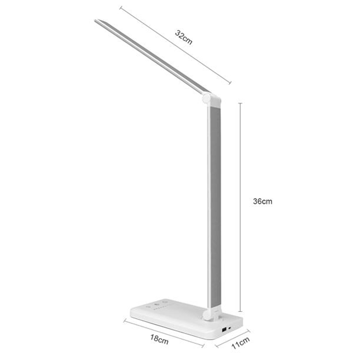 LED Desk Lamp With Wireless Charger USB Charging Port 7