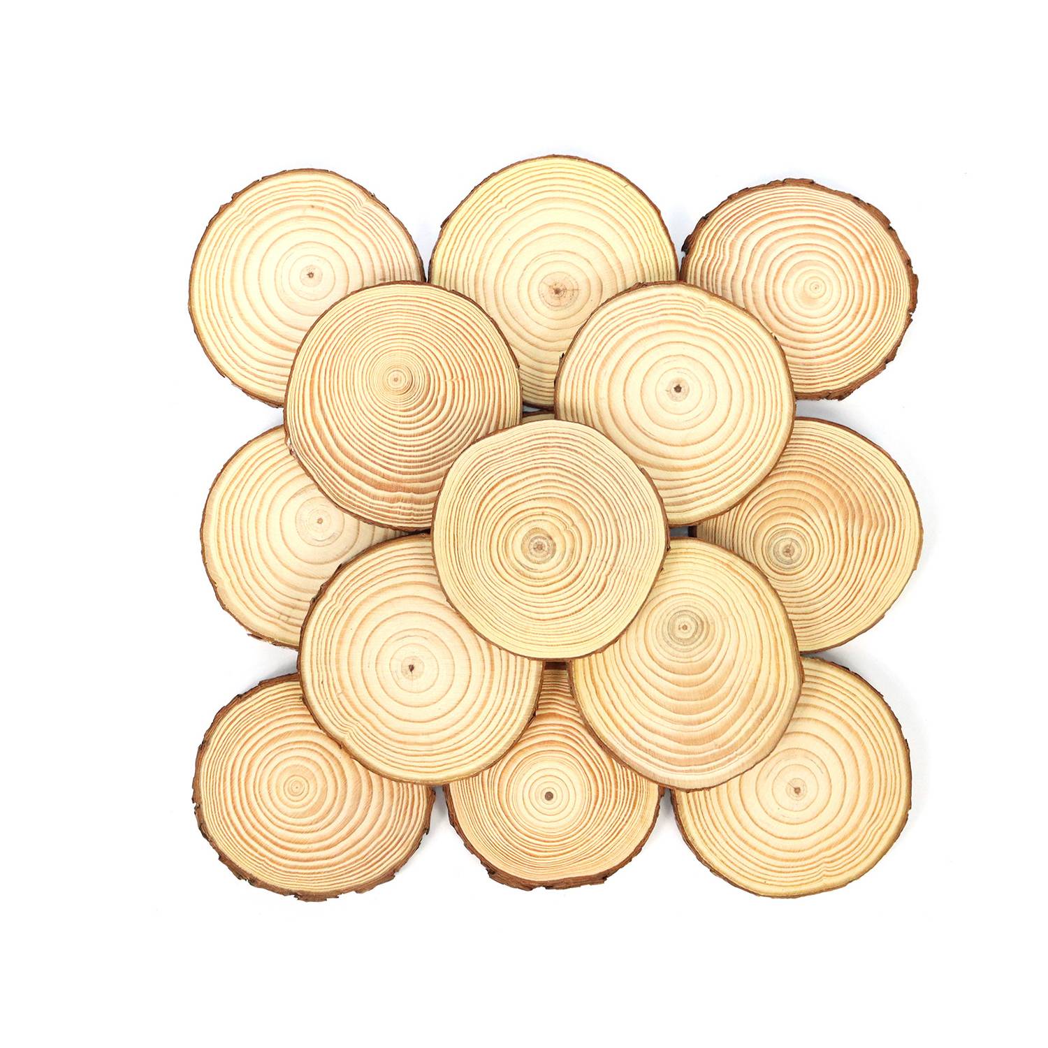 4-4.7 Inch DIY Kids Arts Round Wood Coaster 7