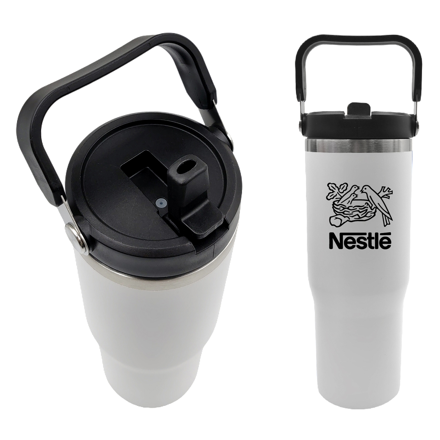 Tumbler with Handle and Built-In Straw, 30 oz. 6